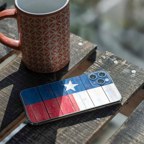 Texas Flag Light Wood iPhone 11 Pro Skin